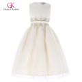 Grace Karin sans manches Tulle Netting princesse Mariage Robe fille fleur 6 ~ 12 ans CL010455-1